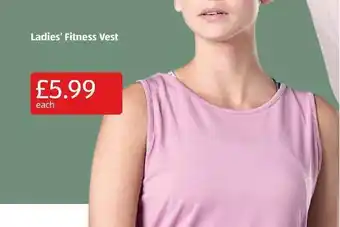 Aldi Ladies' Fitness Vest offer