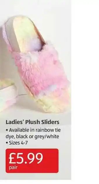 Aldi Ladies' Plush Sliders offer