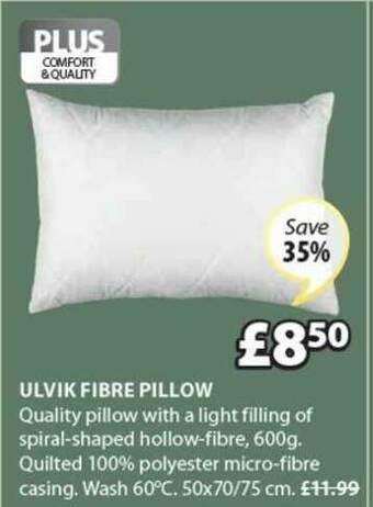 JYSK Ulvik Fibre Pillow offer