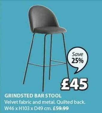 JYSK Grindsted Bar Stool offer