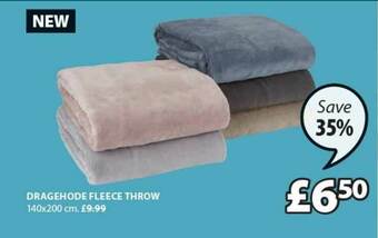 JYSK Dragehode Fleece Throw offer