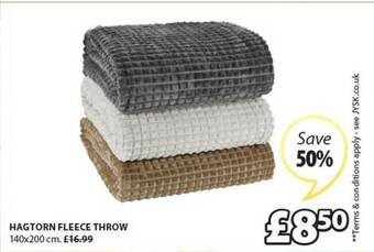 JYSK Hagtorn Fleece Throw offer