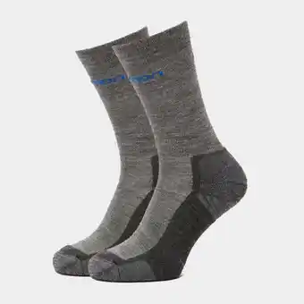 Salomon men's merino low socks 2 pack - grey, grey