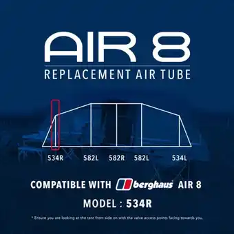 Millets Eurohike air 8 replacement air tube - 534r - black, black offer