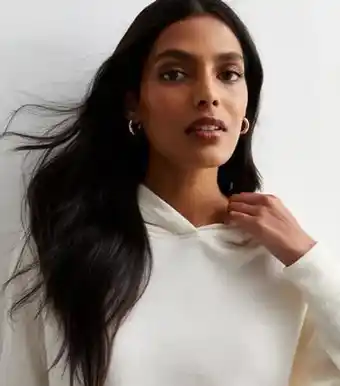New Look New look off white jersey hoodie offer