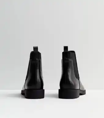 New look black leather-look chelsea boots
