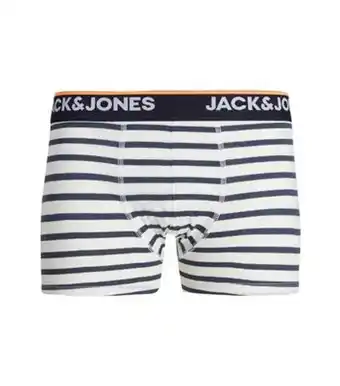 New Look Jack & jones men's 3 pack stripe navy and grey boxers new look offer