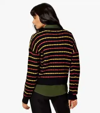 New Look Apricot black stripe knit boxy jumper new look offer