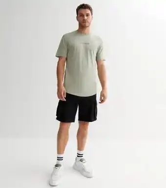 New Look Jack & jones men's pale grey crew neck logo t-shirt new look offer