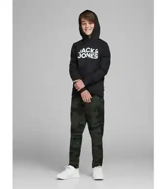 New Look Jack & jones junior black jersey logo hoodie new look offer