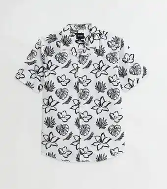 Only & sons men's white floral short sleeve shirt new look