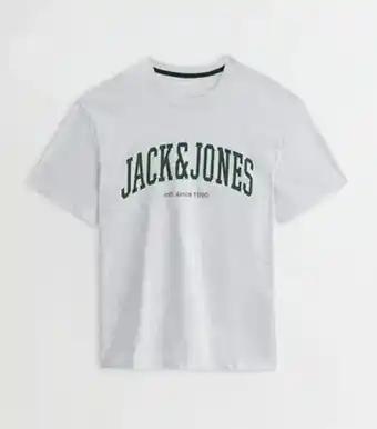 New Look Jack & jones men's off white cotton crew neck logo t-shirt new look offer