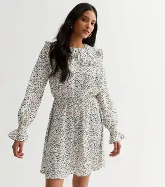 New Look Urban bliss white ruffle mini dress new look offer