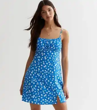 New Look New look blue spot strappy mini dress offer