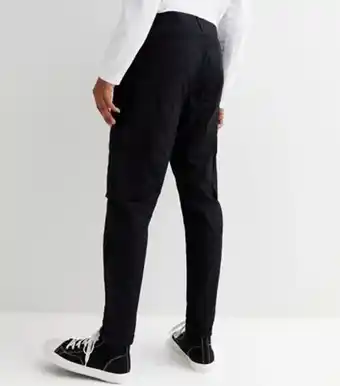 New Look New look men's black ripstop cargo trousers offer