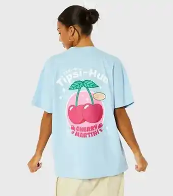 New Look Skinnydip pale blue tipsi hun t-shirt new look offer