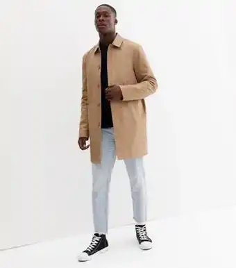 New Look New look men's camel long sleeve collared anorak offer