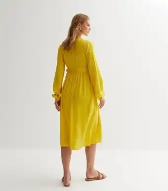 New Look Mamalicious maternity yellow midi wrap dress new look offer