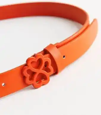 New Look New look bright orange clover buckle belt offer