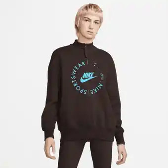 Nike Nike sportswear women's oversized sports utility crew-neck sweatshirt - brown offer
