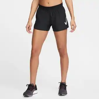 Nike Nike dri-fit swoosh run women's mid-rise brief-lined running shorts - black offer