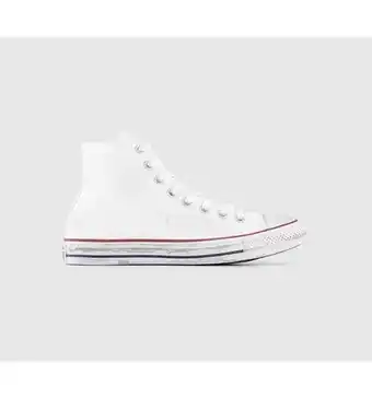 Office Converse all star hi trainers white well worn offer