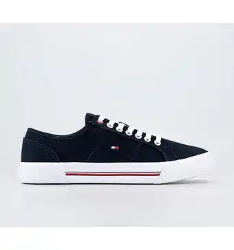 Office Tommy hilfiger core corporate vulc canvas desert sky white red stripe sole offer