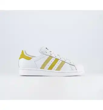 Adidas superstar trainers crystal white impact yellow almost yellow
