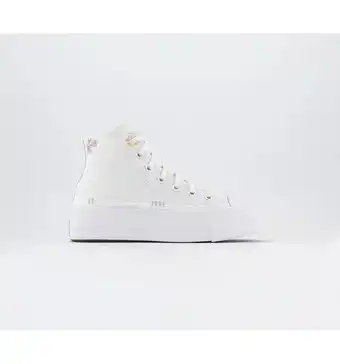 Office Converse all star lift hi platform trainers white moonstone violet mouse offer