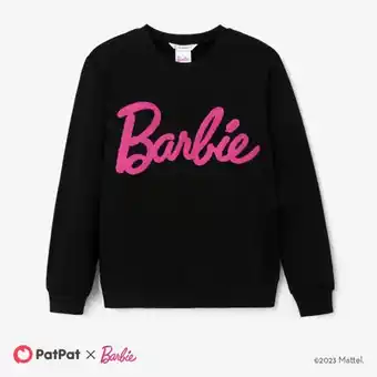 Patpat Patpat barbie toddler/kid girl letter embroidered long-sleeve cotton sweatshirt offer