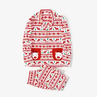 Patpat Patpat christmas family matching festival theme all-over print pocket decor long-sleeve fleece pajamas sets(flame resistant) offer