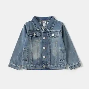 Patpat Patpat mom and me light blue letter design long-sleeve distressed denim jackets offer