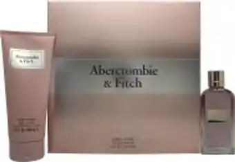 Perfume Click Abercrombie & fitch first instinct for her gift set 50ml edp + 200ml body lotion offer