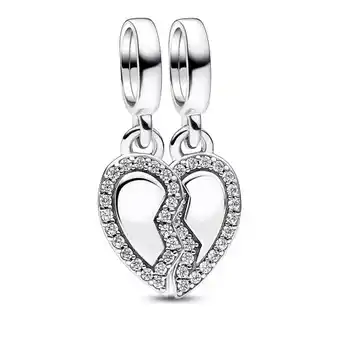 Fashionette Pandora pendants & charms - friends splittable heart dangle charm - gold - pendants & charms for ladies offer