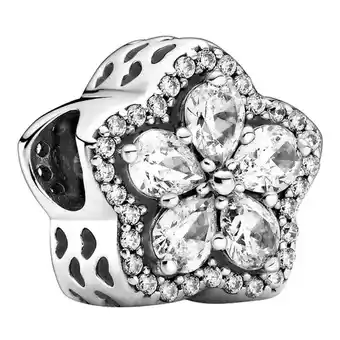 Fashionette Pandora pendants & charms - funkelnde schneeflocke pavé-charm - silver - pendants & charms for ladies offer
