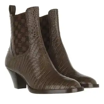 Fashionette Fendi boots & ankle boots - karligraphy heeled ankle boots leather - brown - boots & ankle boots for ladies offer