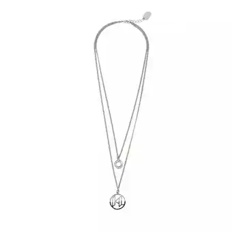 Fashionette Karl lagerfeld necklaces - k/monogram dip double kette - silver - necklaces for ladies offer
