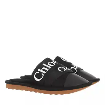 Fashionette Chloé slipper & mules - flat logo mules - black - slipper & mules for ladies offer
