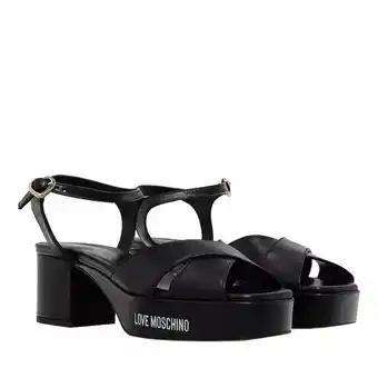 Fashionette Love moschino sandals - rubber logo - black - sandals for ladies offer