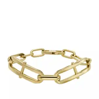 Fashionette Fossil bracelets - heritage d-link stainless steel chain bracelet - gold - bracelets for ladies offer