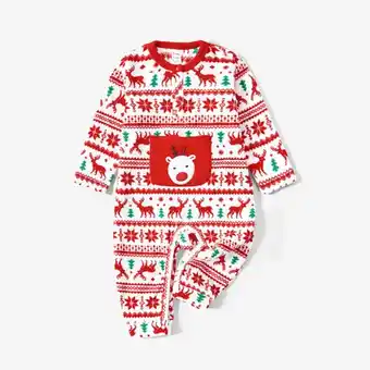 Patpat Patpat christmas family matching festival theme all-over print pocket decor long-sleeve fleece pajamas sets(flame resistant) offer
