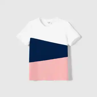Patpat Patpat family matching cotton short-sleeve colorblock ribbed t-shirts and v neck flutter-sleeve spliced floral print high low offer