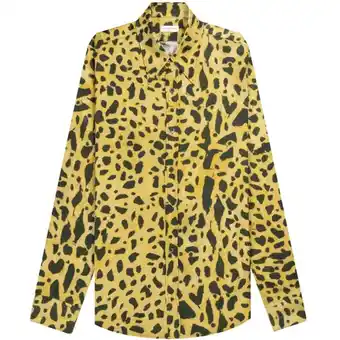 Pockets Dries van noten chainey lepoard shirt mustard offer