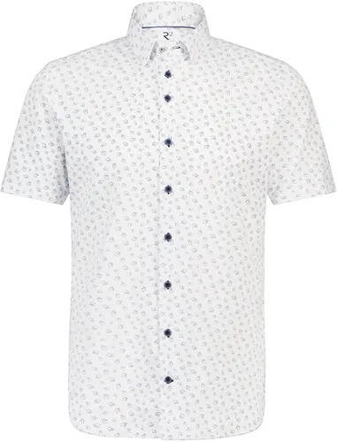 Suitable R2 shirt short sleeves print blue white offer