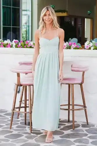 TFNC London Tfnc valentina fresh sage maxi dress offer