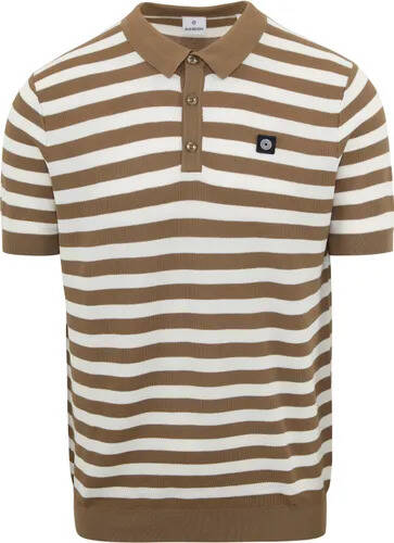 Suitable Blue industry m10 polo shirt stripes brown offer