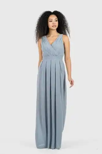 TFNC London Tfnc kesha grey blue maxi dress offer