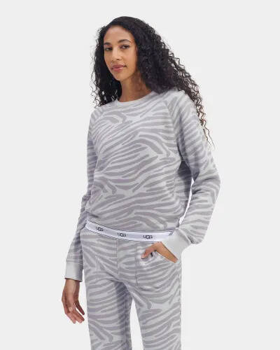 UGG Ugg nena print top for women in cloudy grey zebra offer