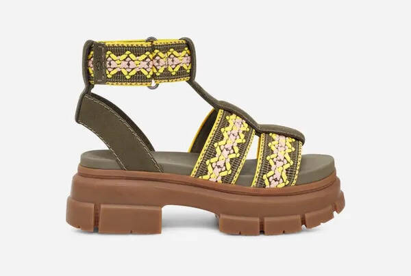 UGG Ugg ashton heritage braid sandal for women in green offer