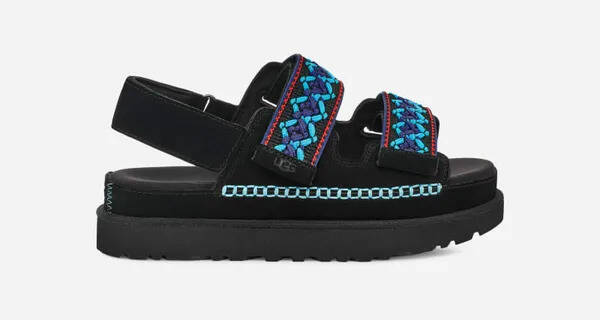 UGG Ugg goldenstar heritage braid sandal for women in black offer
